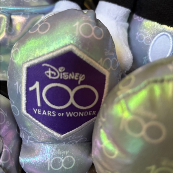 Disney 100 Years of Wonder Plush 17" Mickey & Minnie Mouse Dolls Metallic Silver - Picture 4 of 12